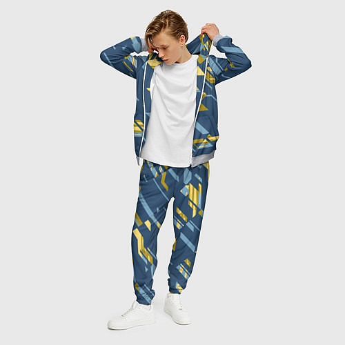 Мужской костюм Абстракция текстуры спортивной формы / 3D-Меланж – фото 3