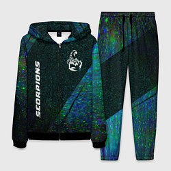 Костюм мужской Scorpions glitch blue, цвет: 3D-черный