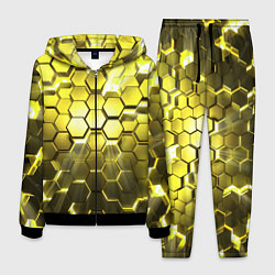 Костюм мужской Золотые соты, цвет: 3D-черный