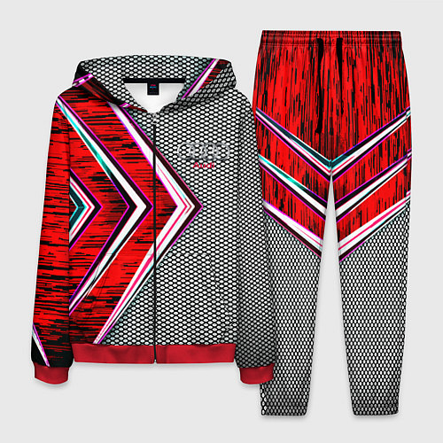 Мужской костюм Audi sport geometry car / 3D-Красный – фото 1