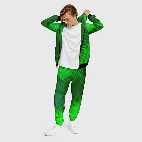 Мужской костюм Volkswagen - green gradient вертикально / 3D-Черный – фото 3