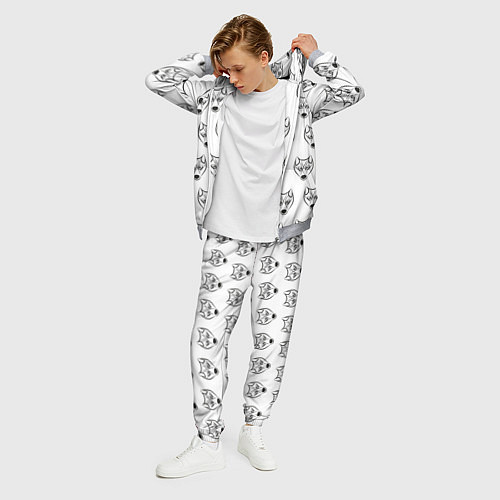 Мужской костюм Паттерн волк / 3D-Меланж – фото 3