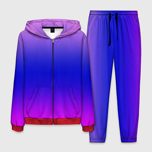 Мужской костюм Неоновая градиент абстракция / 3D-Красный – фото 1