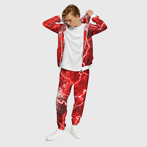 Мужской костюм Dead by daylight молнии в красках / 3D-Белый – фото 3