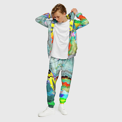 Мужской костюм Текстура глитч краски / 3D-Меланж – фото 3