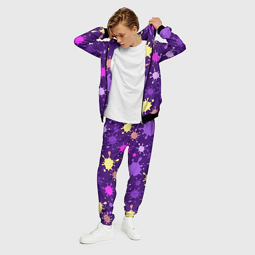 Мужской костюм Крупные кляксы / 3D-Черный – фото 3