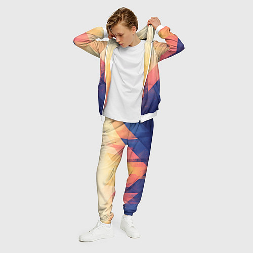 Мужской костюм Abstract art - geometric shapes / 3D-Белый – фото 3