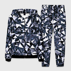 Костюм мужской Взрыв геометрических треугольников, цвет: 3D-черный
