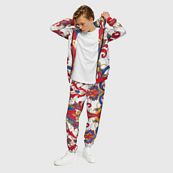 Костюм мужской Яркий алый узор, цвет: 3D-красный — фото 2