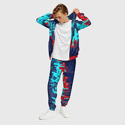 Костюм мужской Красно-синяя абстракция, цвет: 3D-красный — фото 2