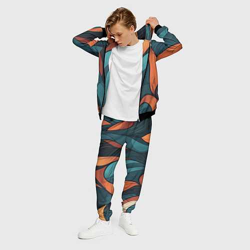 Мужской костюм Темные и теплые контрасты / 3D-Черный – фото 3