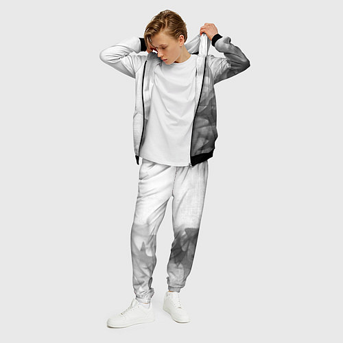 Мужской костюм Palworld - white gradient по-вертикали / 3D-Черный – фото 3
