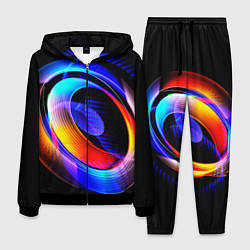 Костюм мужской Оптические иллюзии волны, цвет: 3D-черный