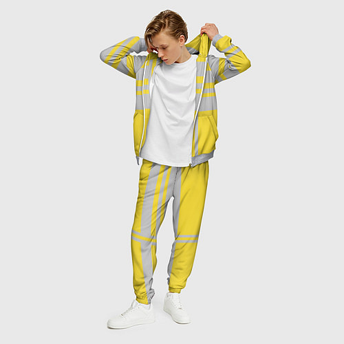 Мужской костюм Полосы цвета / 3D-Меланж – фото 3