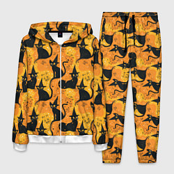 Костюм мужской Кошки в шляпах - паттерн, цвет: 3D-белый