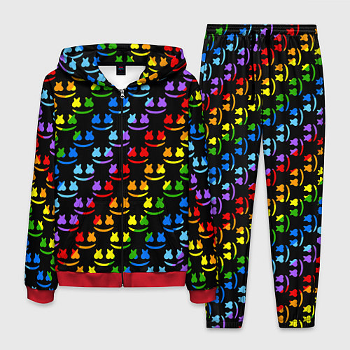 Мужской костюм Marshmello pattern neon / 3D-Красный – фото 1