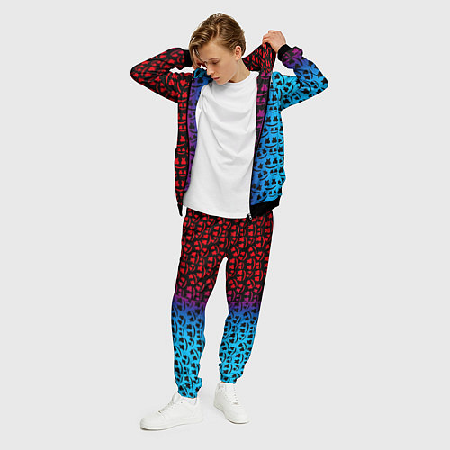 Мужской костюм Marshmello gradient / 3D-Черный – фото 3