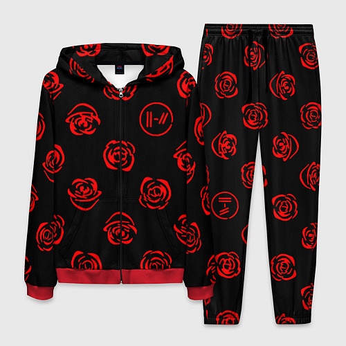 Мужской костюм Twenty one pilots rose pattern / 3D-Красный – фото 1