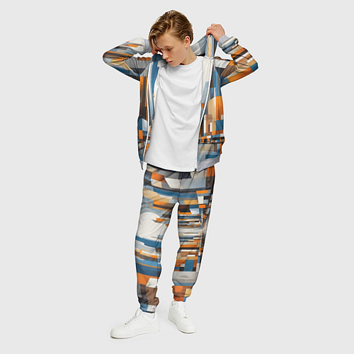 Мужской костюм Архитектура город абстракция / 3D-Меланж – фото 3