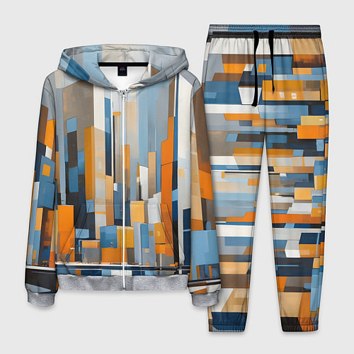 Мужской костюм Архитектура город живопись / 3D-Меланж – фото 1