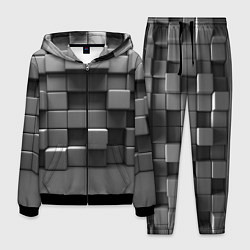 Костюм мужской Текстура кубы, цвет: 3D-черный