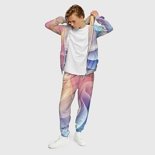 Мужской костюм Текстура с градиентом волны / 3D-Меланж – фото 3