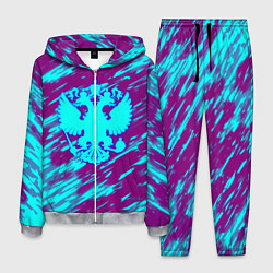 Костюм мужской Герб РФ холодные краски, цвет: 3D-меланж