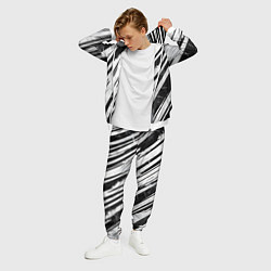Костюм мужской Платиновые и черные полосы, цвет: 3D-белый — фото 2