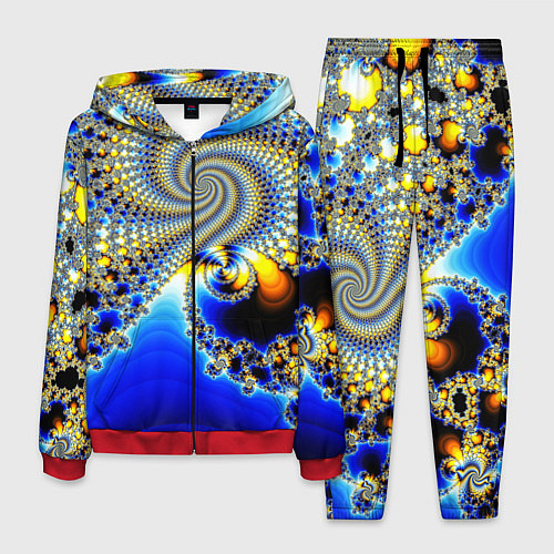 Мужской костюм Фрактальный психоделики узор / 3D-Красный – фото 1
