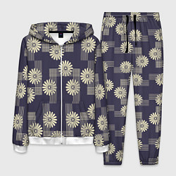 Костюм мужской Цветочный геометрический узор, цвет: 3D-белый