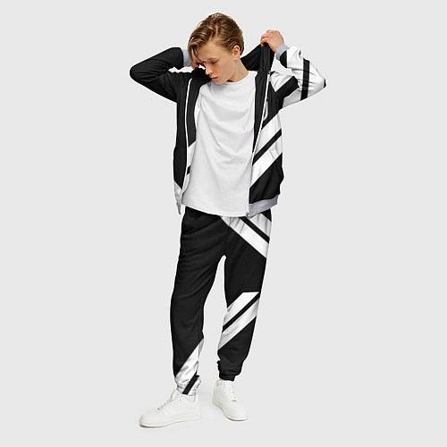 Мужской костюм Juventus line white / 3D-Меланж – фото 3