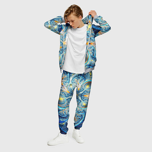 Мужской костюм Оптический узор фрактальный / 3D-Меланж – фото 3