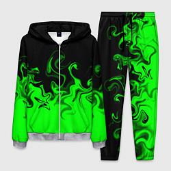 Костюм мужской Абстрактный зеленый огонь, цвет: 3D-меланж