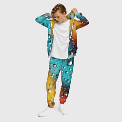 Костюм мужской Крупные капли на цветном фоне, цвет: 3D-меланж — фото 2