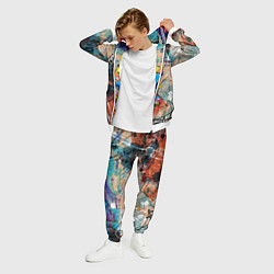 Костюм мужской Bart Simpson on a skateboard - graffiti, цвет: 3D-белый — фото 2