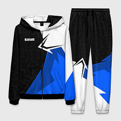 Костюм мужской Блюлок - бело-синей спорт, цвет: 3D-черный