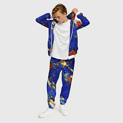 Костюм мужской Золотой и красный минерал в синем камне, цвет: 3D-белый — фото 2