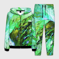 Костюм мужской Зелёная абстракция, цвет: 3D-черный