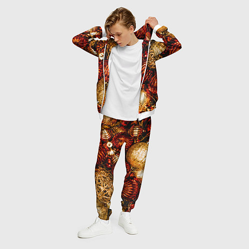 Мужской костюм Новогоднее ёлочное украшение / 3D-Белый – фото 3