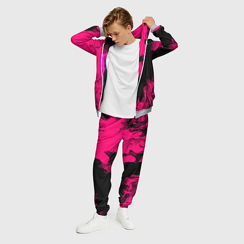 Мужской костюм Monster energy fire pink / 3D-Меланж – фото 3