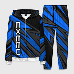 Костюм мужской Exeed - синяя абстракция, цвет: 3D-белый