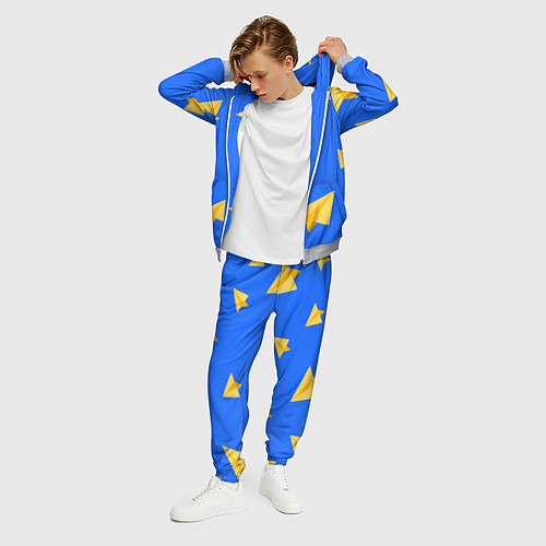 Мужской костюм Желтый самолетик / 3D-Меланж – фото 3