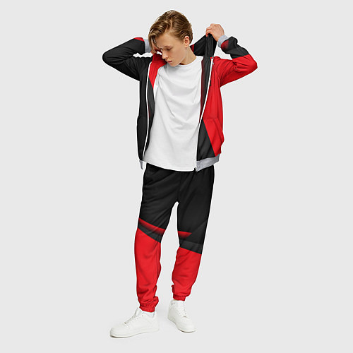 Мужской костюм N7 - красная униформа / 3D-Меланж – фото 3