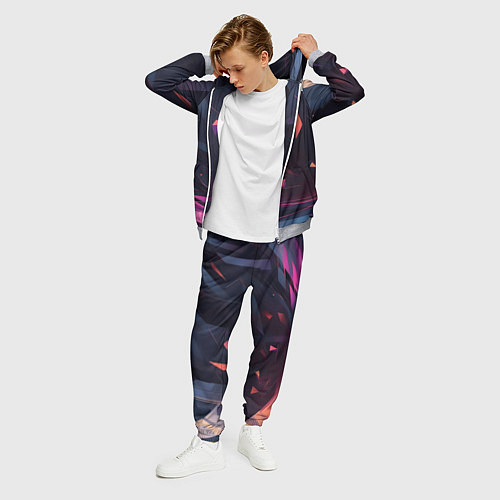 Мужской костюм Абстрактный вихрь / 3D-Меланж – фото 3