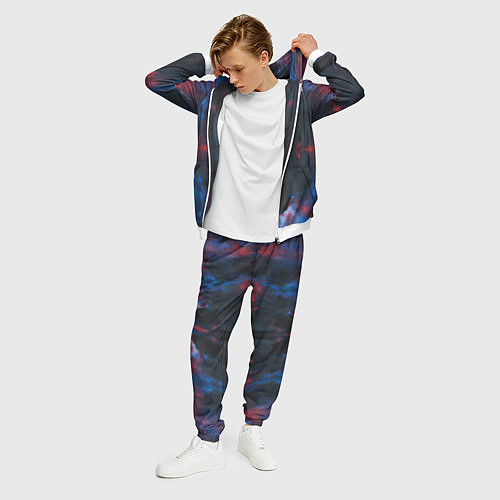 Мужской костюм Тай-дай космос / 3D-Белый – фото 3