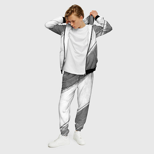Мужской костюм Behemoth - white gradient вертикально / 3D-Черный – фото 3