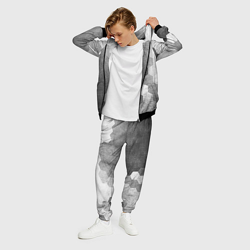 Мужской костюм Dongfeng - grey gradient по-вертикали / 3D-Черный – фото 3