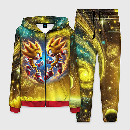 Мужской костюм Sonic and Shadow battle in space - movie / 3D-Красный – фото 1