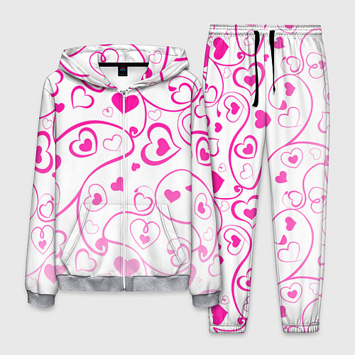 Мужской костюм Узорные сердца / 3D-Меланж – фото 1