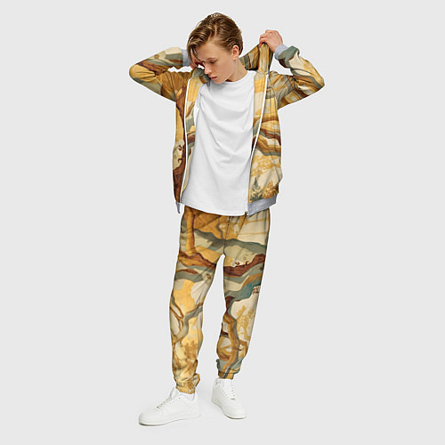 Мужской костюм Дерево в японском стиле / 3D-Меланж – фото 3